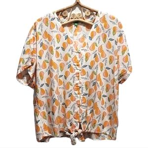 ⭐️Dip linen blend pear top size 1X